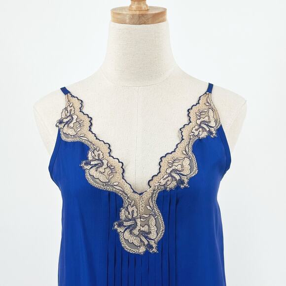 VTG Y2K Express Womens Silk Slip Dress XS Lace Coquette Whimsy Fairy Romantic - Picture 2 of 12